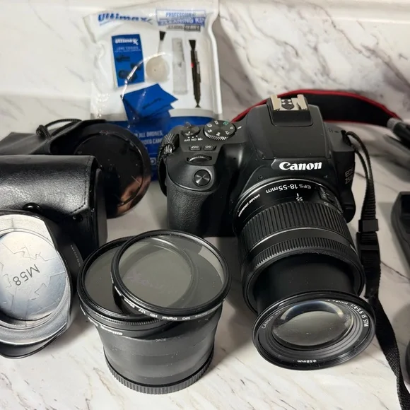 Canon Black Digital Camera with Accessories